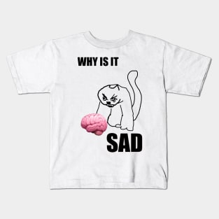 why is it sad cat Kids T-Shirt